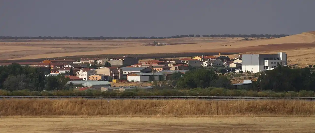 Mudanzas en Aldeatejada 8 Mudanzas en Aldeatejada: vista del pueblo sobre los campos de cereal